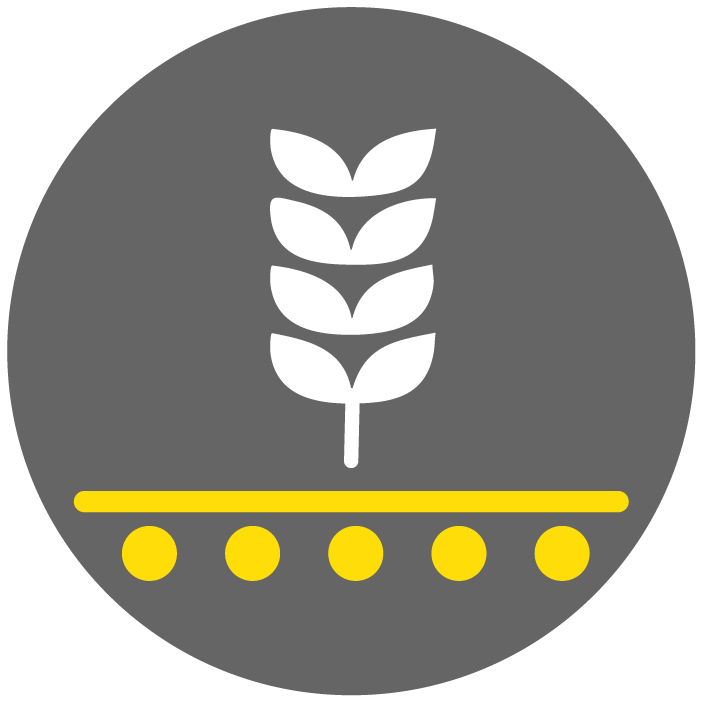 Symbol für Fördertechnik in der Getreideverarbeitung